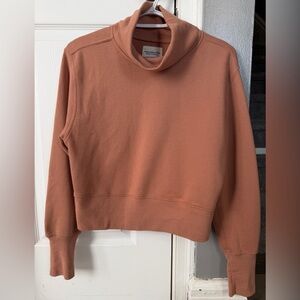 Abercrombie & Fitch Mock Neck Cropped Hoodie Soft A&F Collection